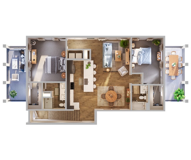 B4 with Primary Balcony and Guest Balcony - Boardwalk Village