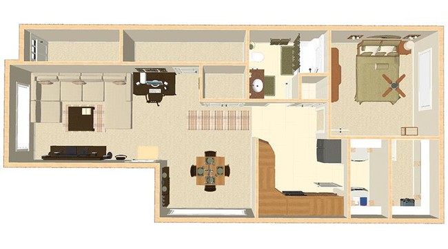 Una habitación - Casey Acres Apartments