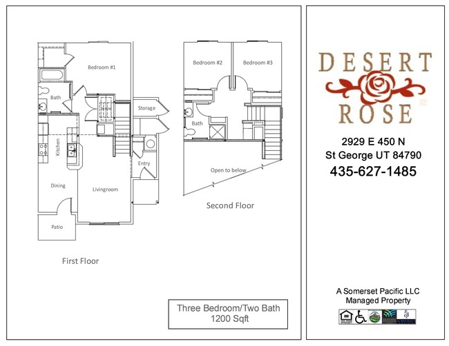 Plano de planta - Desert Rose Apartments