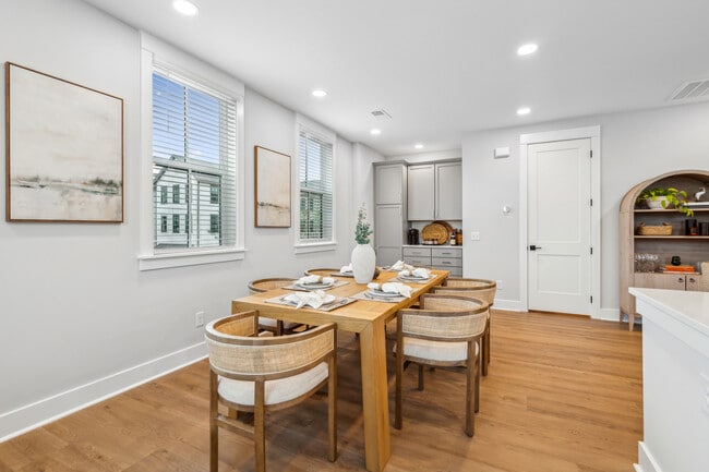 Dining area with coffee station and bar - Fenland Townhomes
