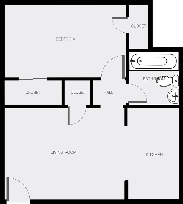 1 dormitorio y 1 baño - Lakewood Plaza Apartments