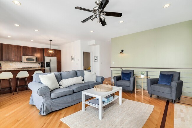 Open Living Room/Kitchen, stairs to downstairs - 1541 W Chestnut St