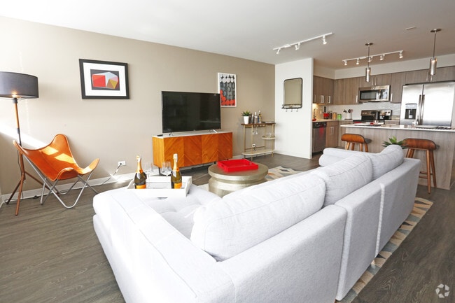 1 BR, 1 BA - living room - Scio at the Medical District Apartments