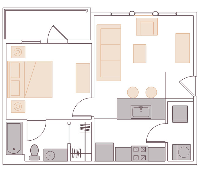 Ashland, 1 habitación, 1 baño - Apartments on Edgehill