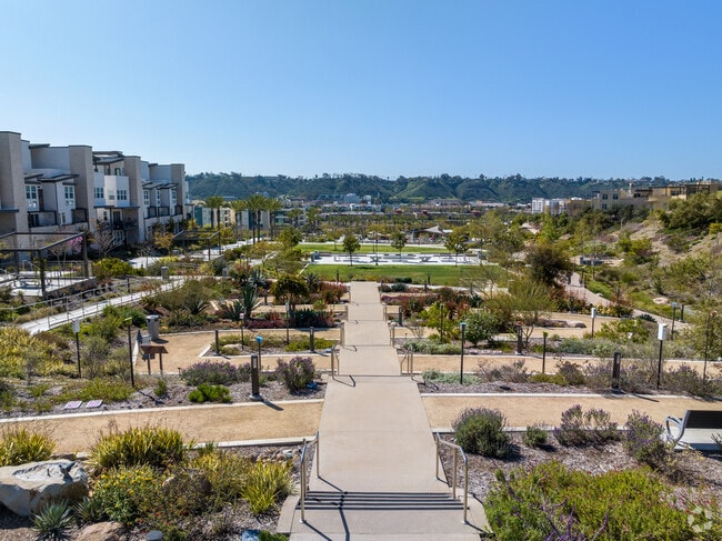An overview look of Civita Park in Mission Valley from the top.