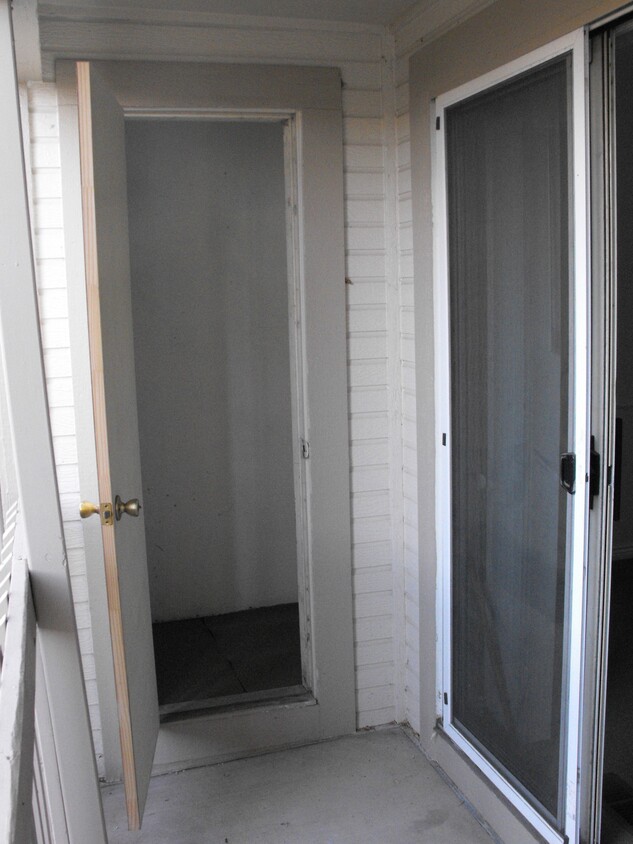 Outside storage closet - 165 S Sable Blvd