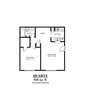 One Bedroom, One Bathroom, 606 SQFT