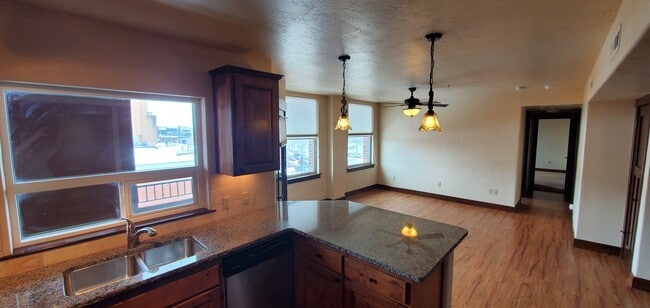 kitchen and living room - 503 1st Ave N