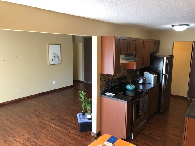 kitchen and living room - 829 Old Settlers Trl