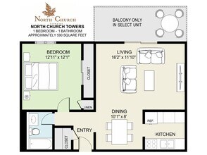 Interior Photo - North Church Towers Apartments