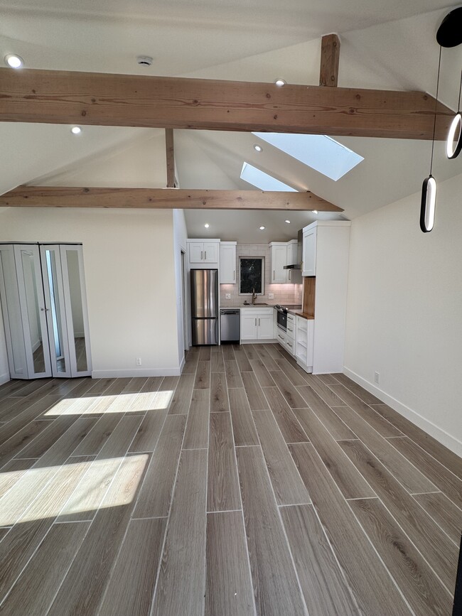 Multiple skylights, high ceilings, beautiful beams - 7364 W 83rd St