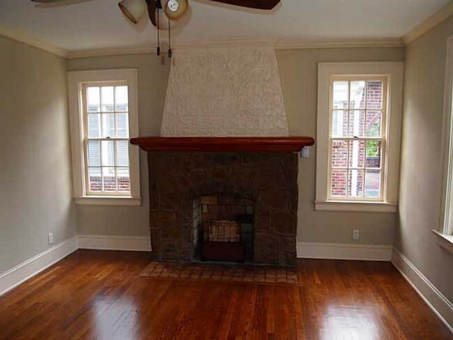 Beautiful fireplace with gas insert. - 1733 Melrose Dr SW