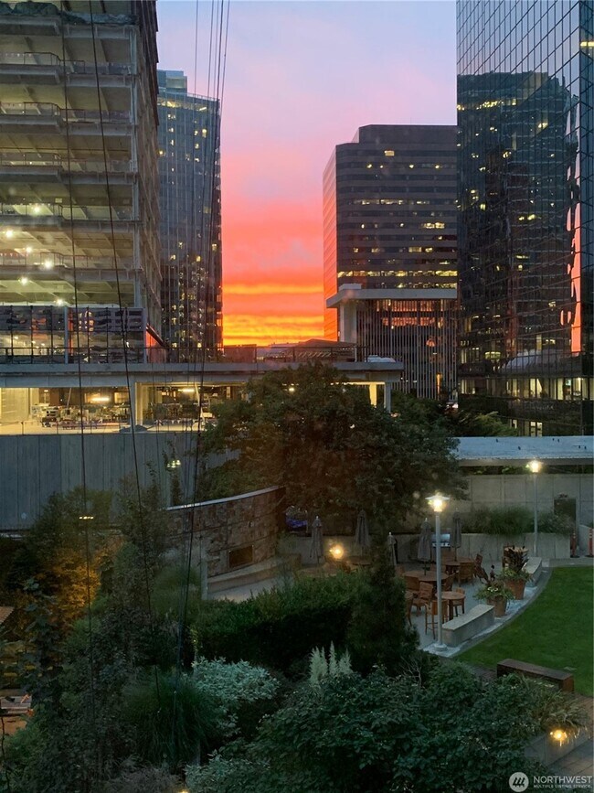 Sunrise view from master suite and living room - 500 106th Ave NE