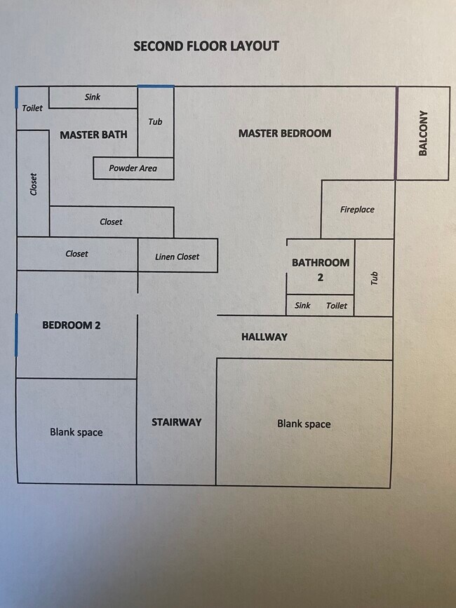 2nd floor layout - 2551 E. LARK ELLEN LANE