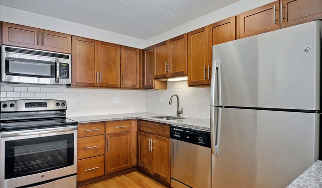 Kitchens feature stainless steel appliances and great cabinet space - Hyde Park Tower