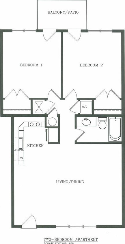2HAB/1BA - Elm Street Apartments