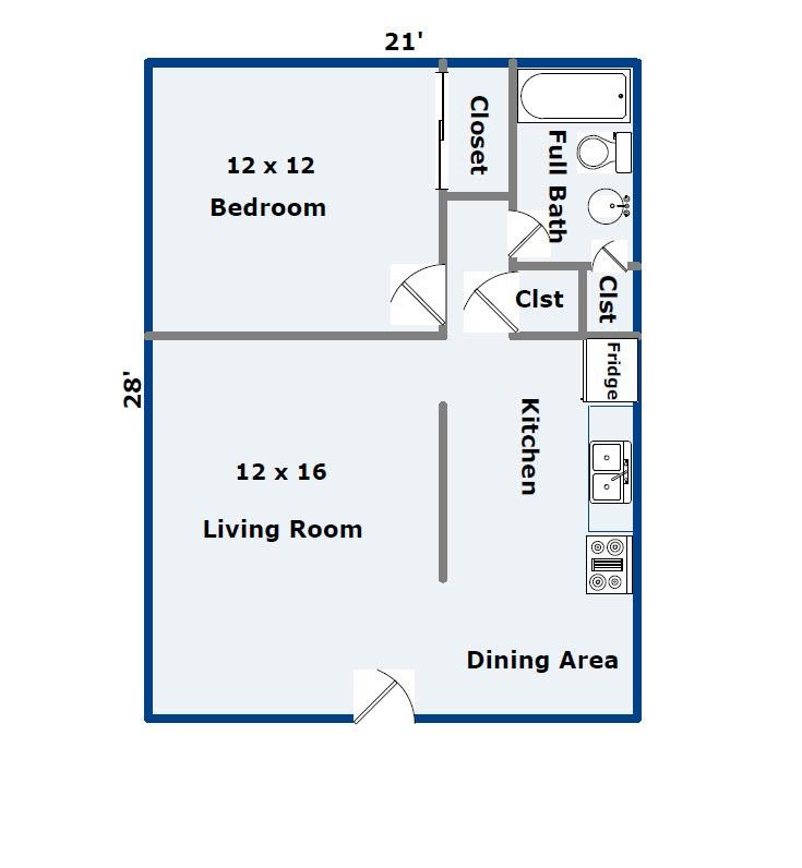 Typical Apt Sketch - 710 Illinois St