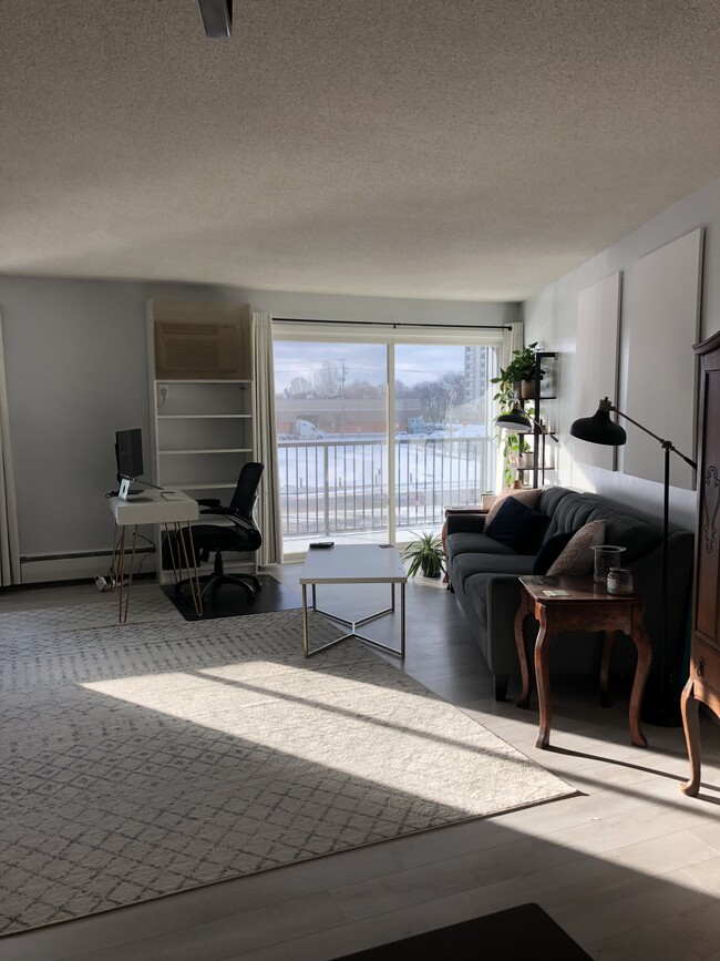 Living room and balcony - 1 W Lake St