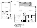 2BR 2BA (1089 SF)