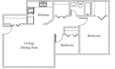 2BR/1BA - Renaissance Apartments and Towers