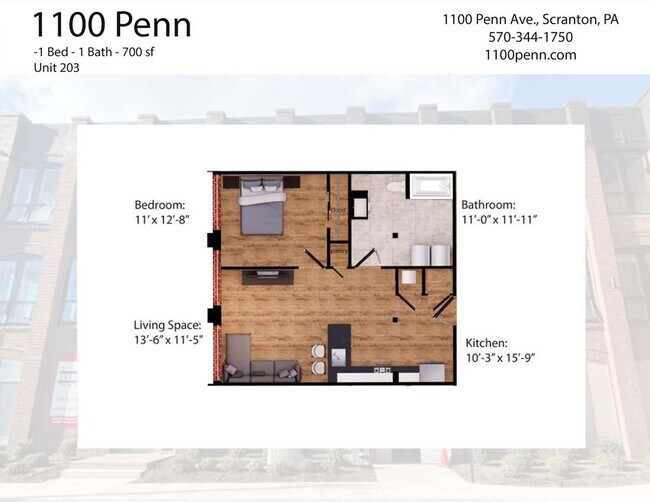 Plano de planta - 1100 Penn Avenue