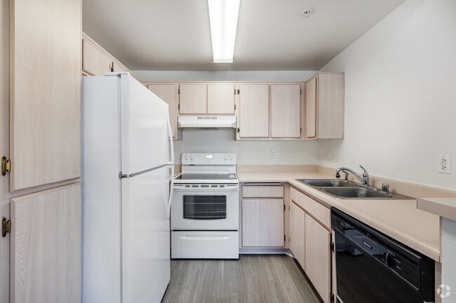 2BR, 1.5BA - 765SF - Kitchen - Seasons at Redondo Beach, A 55+ Community