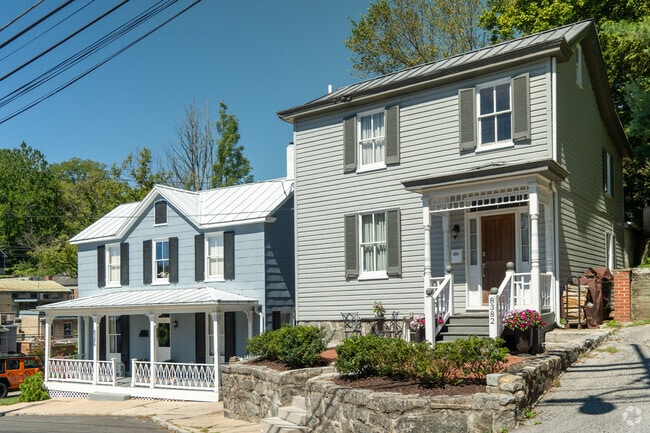 Homes near downtown Ellicott City vary in style and size.