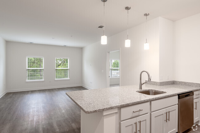 The Westwood - Cocina y sala de estar - Sherwood Apartment Homes