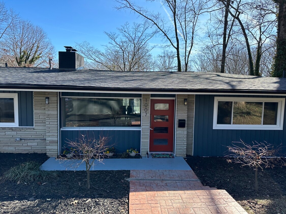 Main property view. Apartment entrance off back patio. - 1007 N Peace Haven Rd (Winston-Salem, NC)