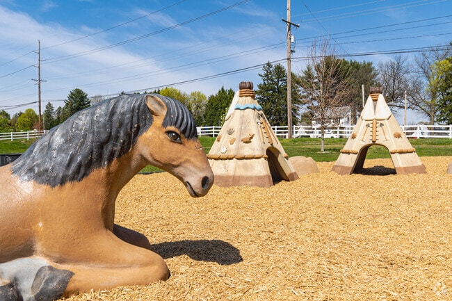 Carousel Park in the Hockessin neighborhood features a unique play area.
