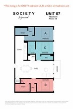 3 Bed RBB - Unit 07 - Fl 3-8 - Society Wynwood