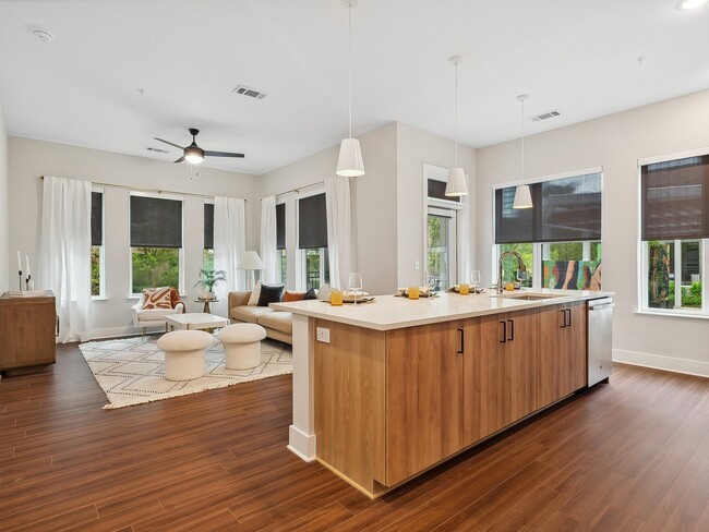 Flatiron_interior_kitchen living room (1) - AMLI Flatiron