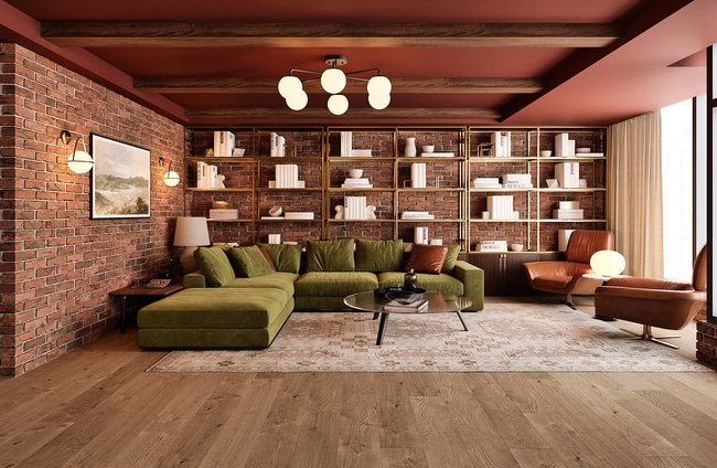 Salón social mejorado - Empire Columbia Apartments