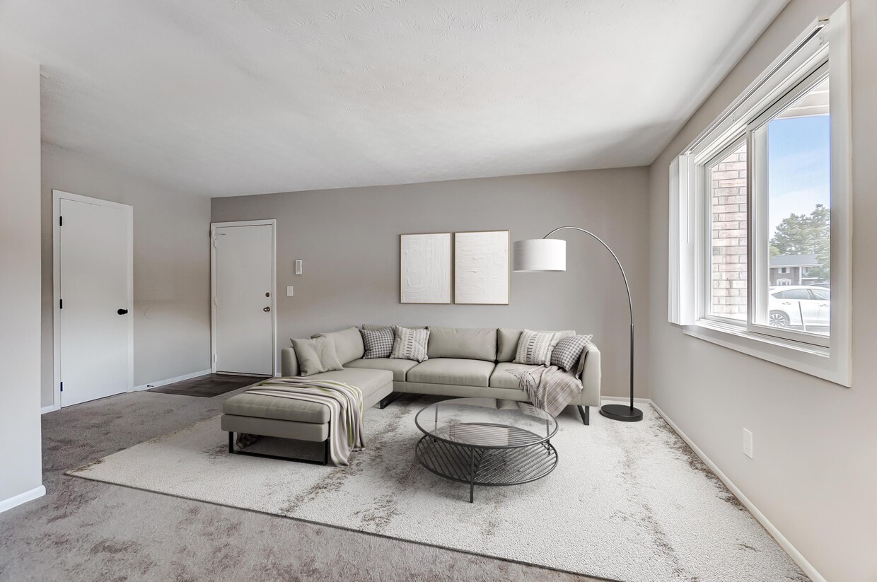 2 BED | 1.5 BATH - Reno Living Room - Northcrest Garden Apartments