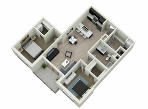 2A floorplan 3D.jpg - Arboretum at Barber Station