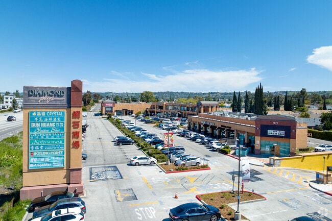 Local shops and restaurants at Diamond Plaza serve residents in Rowland Heights, CA.