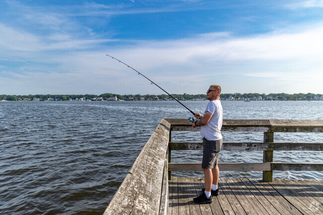 Windward Beach Park has a pier that is a a hugely popular fishing spot in Brick.