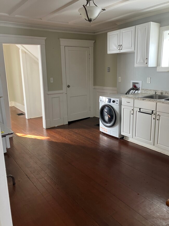 Kitchen with in unit washer/dryer - 5 Pine St