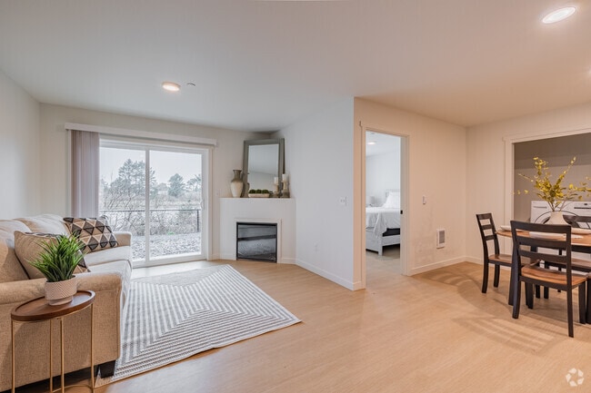 2 habitaciones, 1 baño - 785 pies cuadrados - Sala de estar - River Run Apartments