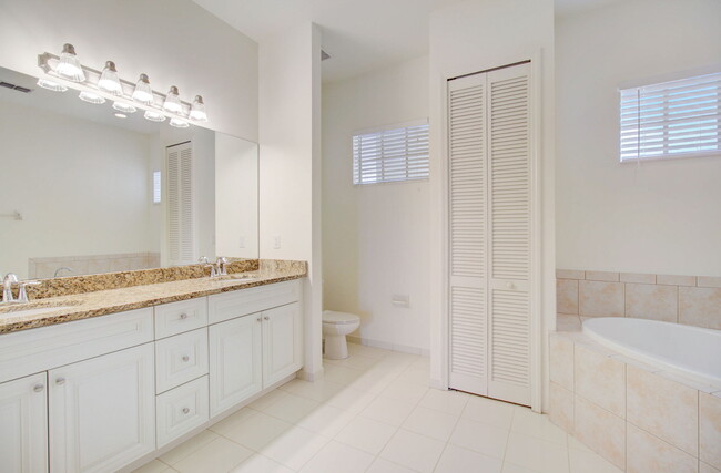 Carlsbad - Large bathrooms with roman tub, stand alone shower, and double vanity - Greens Edge