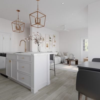 1BR Living Room - The Grove at Bradford Hills