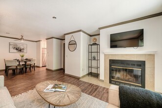 Belmont 2x2 Living Room Fireplace - Harbor Oaks Apartments