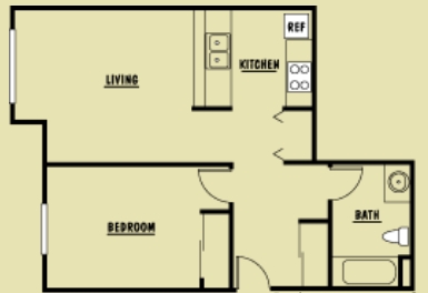 1HAB/1BA - Cascade Court Apartments