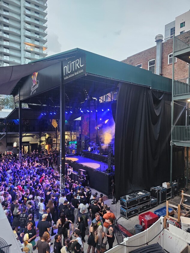 The stage is just outside our balcony - 215 Central Ave