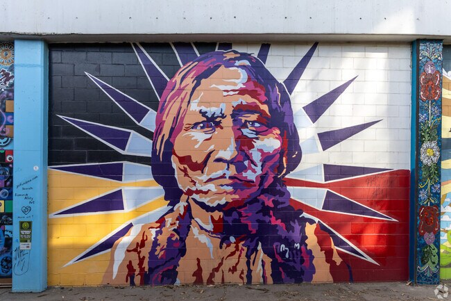 Bismarck Art Alley displays murals spanning a city block.