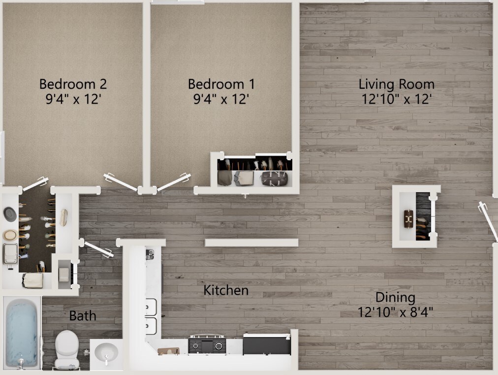 River Ridge Apartments – 2025 Renovated 2 Bed (C)