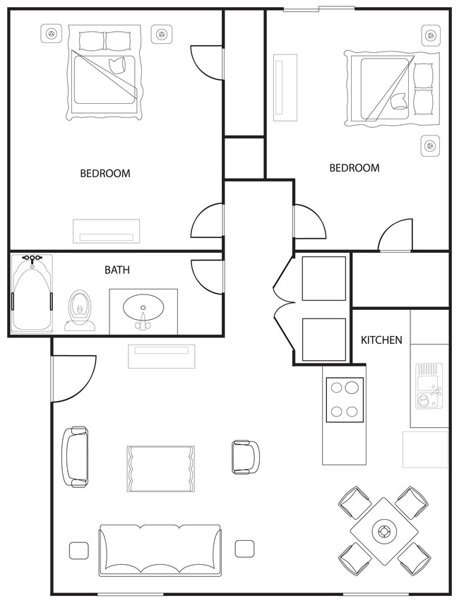 2HAB/1BA - Hunters Point