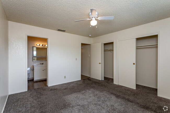 2BR, 2BA - 1,100SF - Primary Bedroom - Riviera Apartments