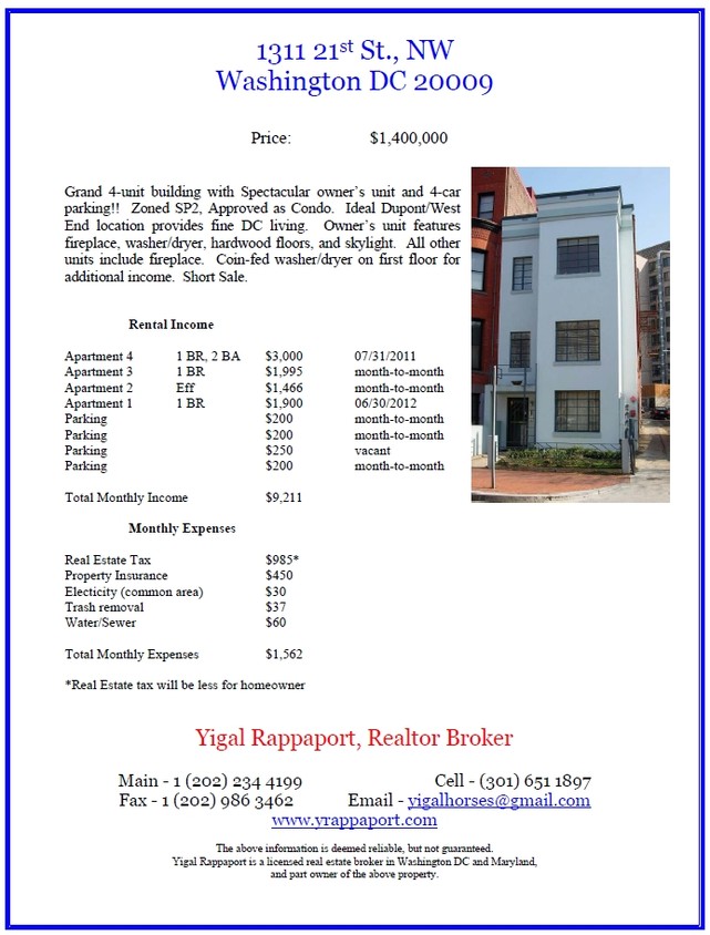 Marketing Brochure/Flyer - 1311 21st St NW