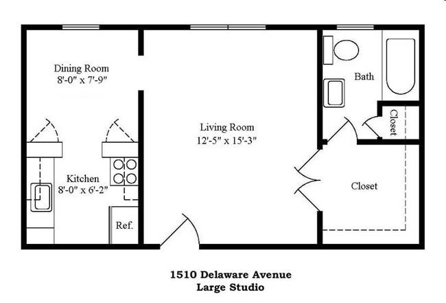 Studio - Delfe Apartments at Trolley Square